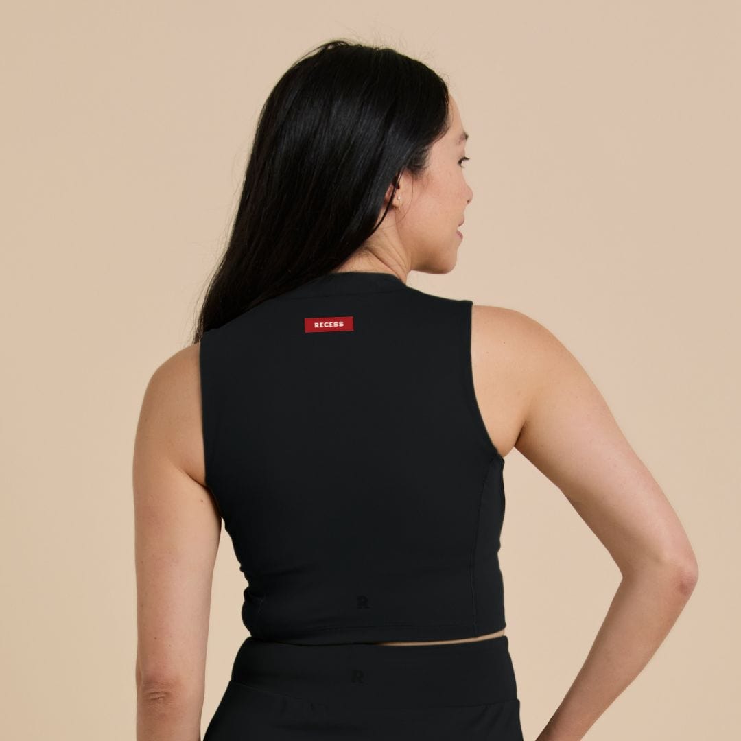 Recess Pickleball Bra Clarkson Crop Bra - Black