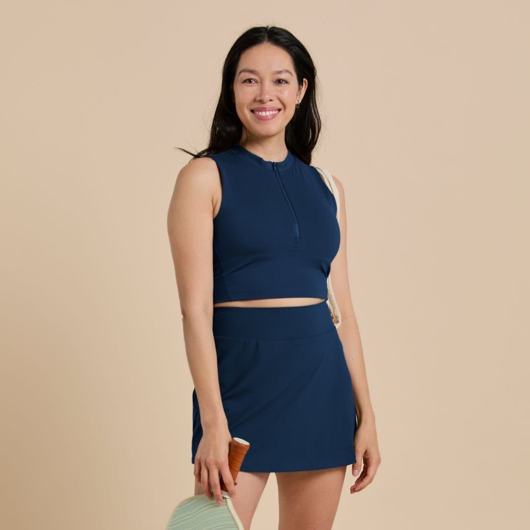 Recess Pickleball Bra Clarkson Crop Bra - Navy