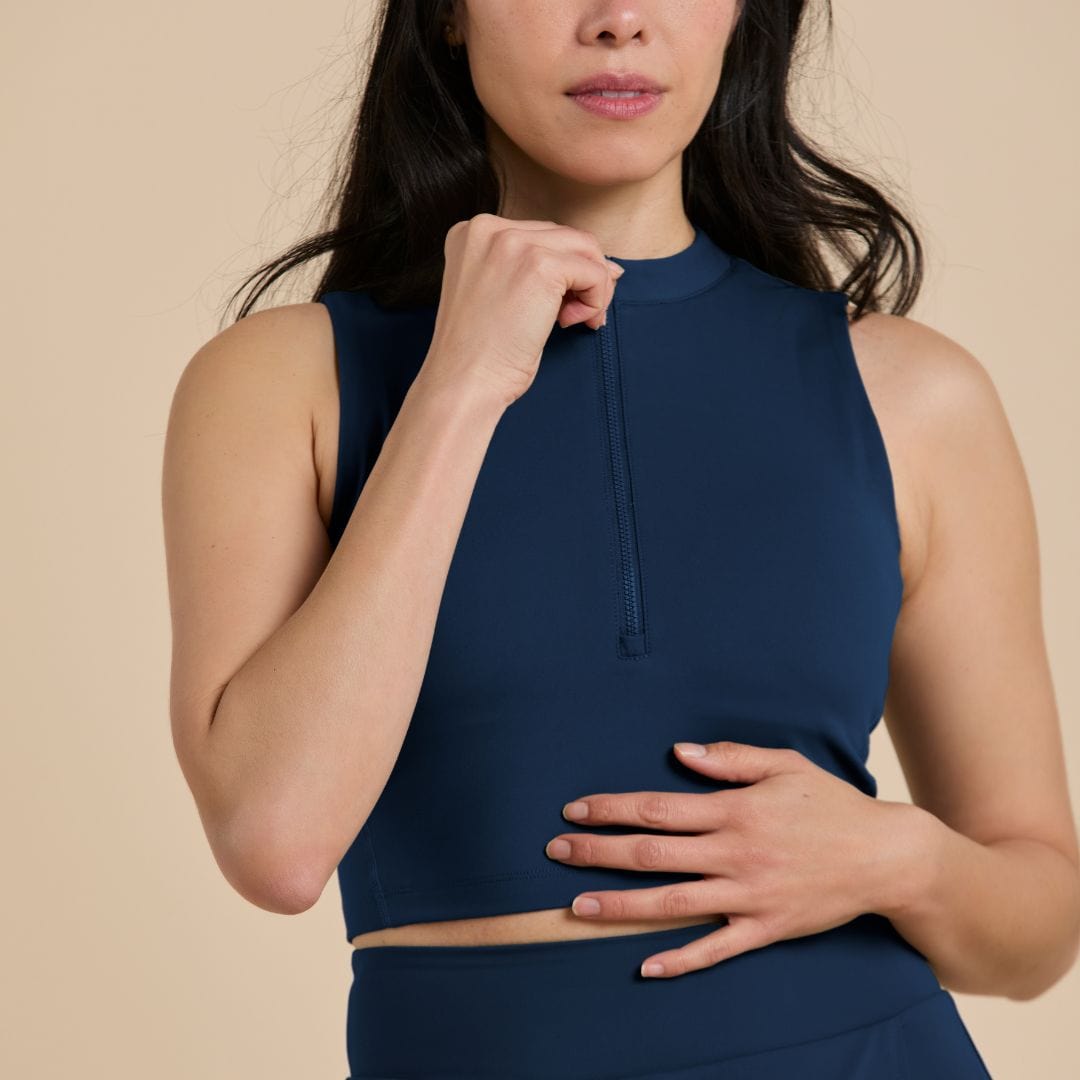 Recess Pickleball Bra Clarkson Crop Bra - Navy