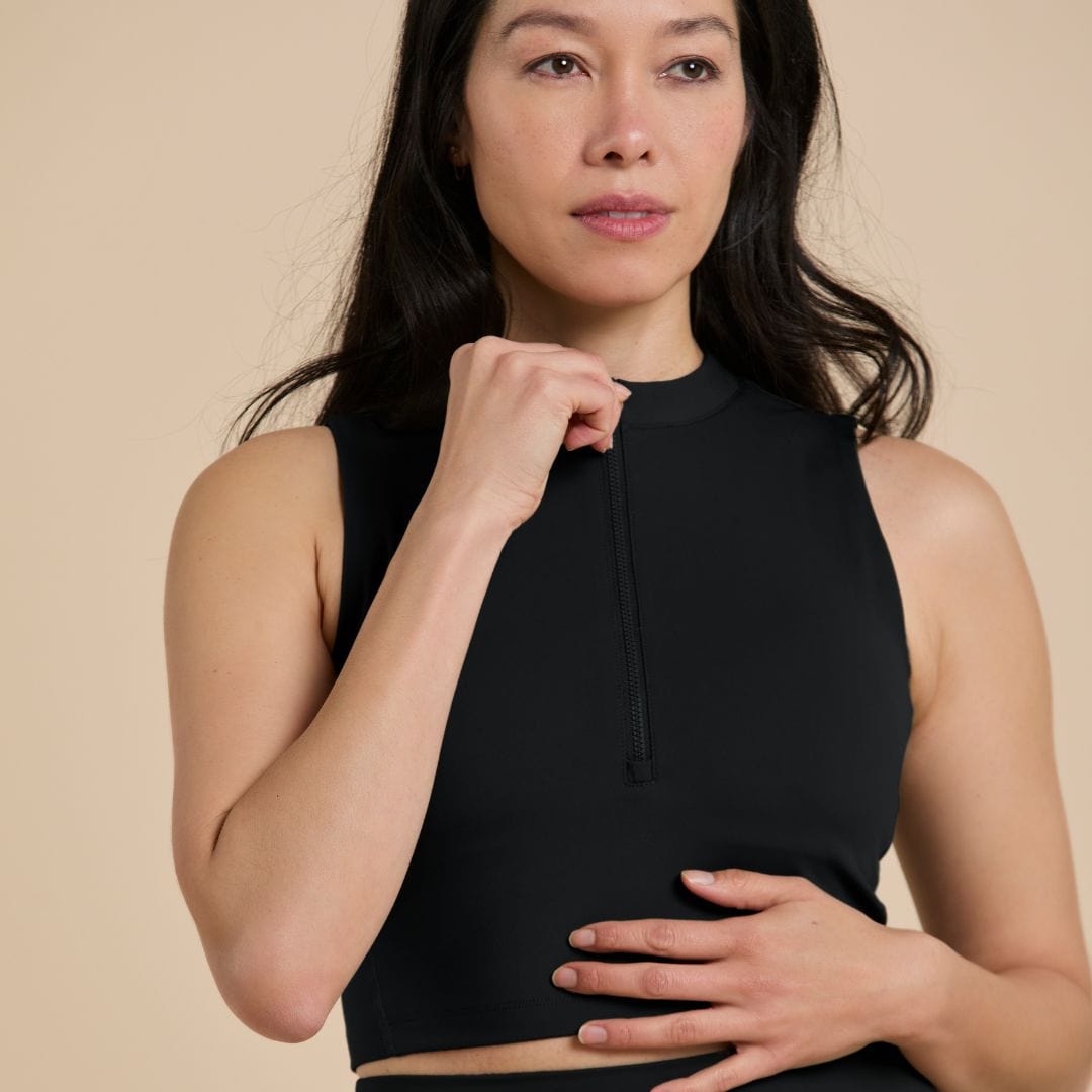 Recess Pickleball Bra Clarkson Crop Bra - Black