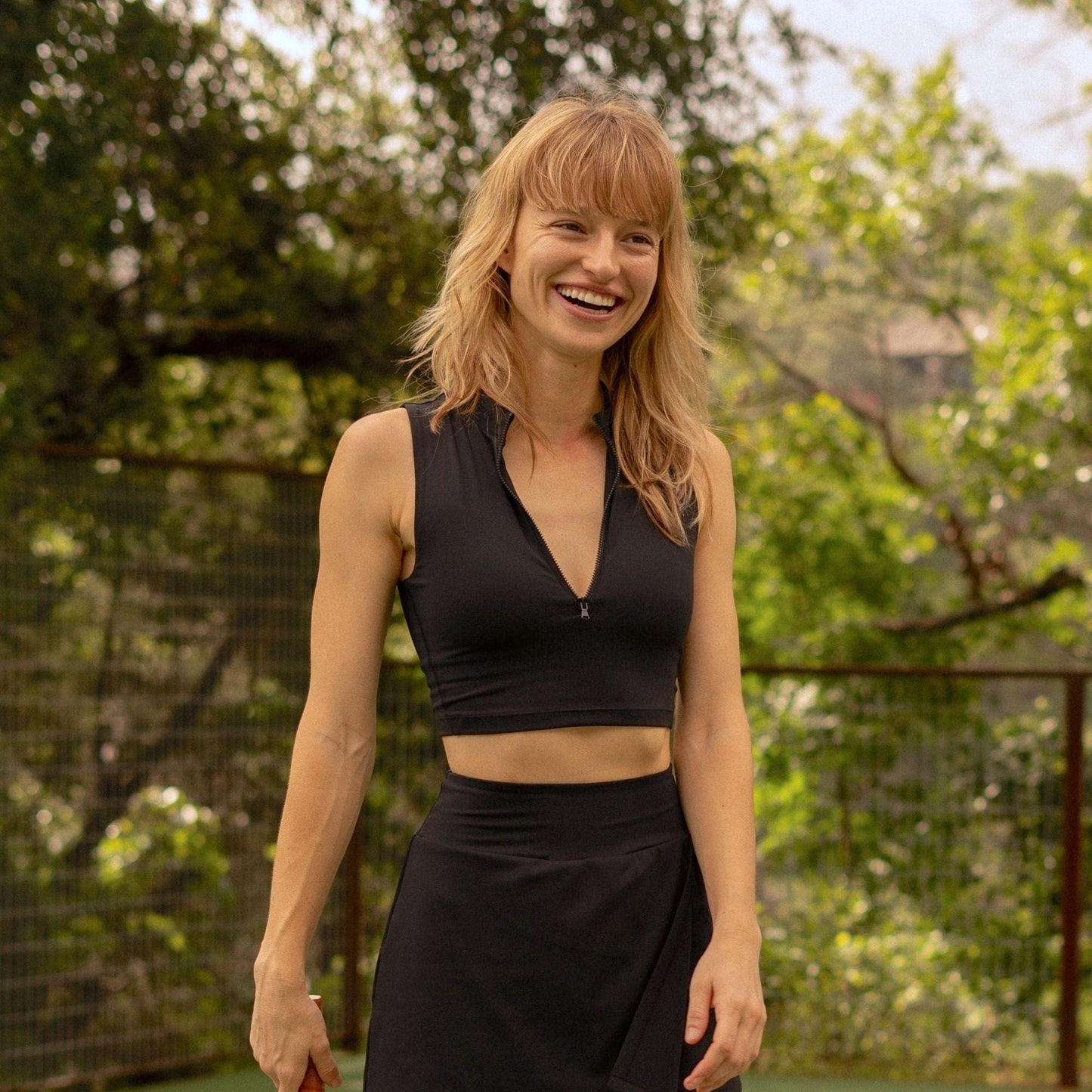 Recess Pickleball Bra Clarkson Crop Bra - Black