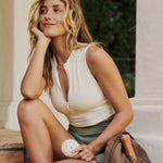 Recess Pickleball Clarkson Crop Bra - Cream