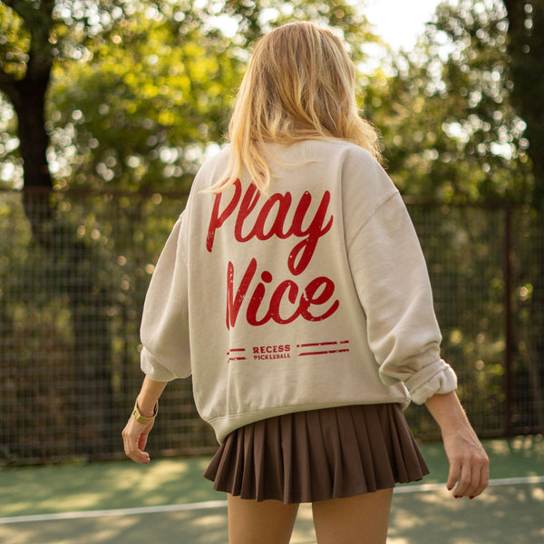 Recess Pickleball Crewneck Play Nice Oversized Crewneck