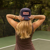 Recess Pickleball Hats Play Nice Trucker Hat · Navy
