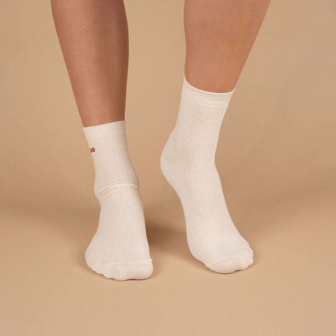 Recess Pickleball Socks Embroidered Waffle Knit Socks (2-Pack)