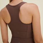 Recess Pickleball Stevie Crop Bra - Espresso