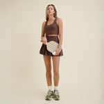 Recess Pickleball Stevie Crop Bra - Espresso