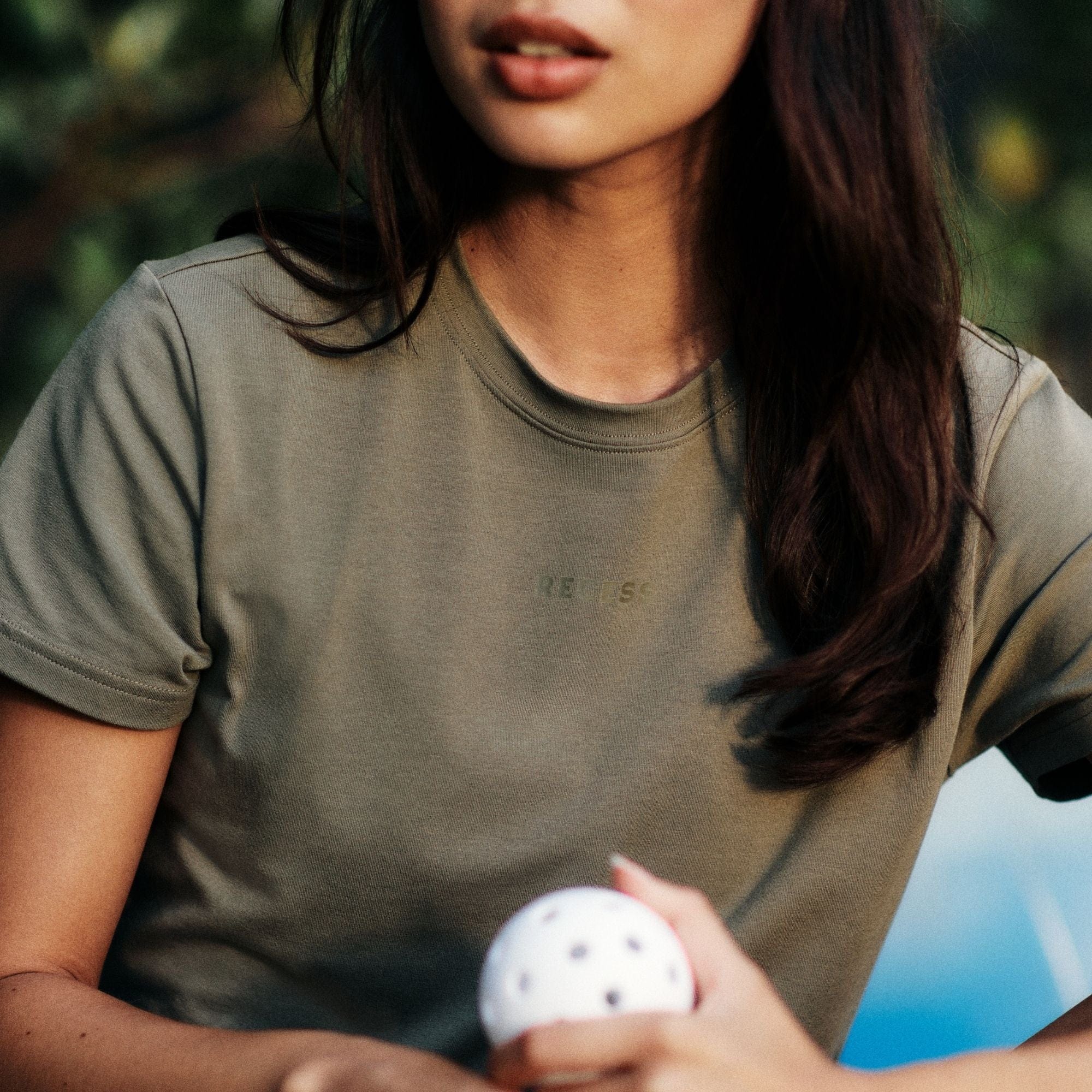 Recess Pickleball T-Shirt Pepper Tee - Olive