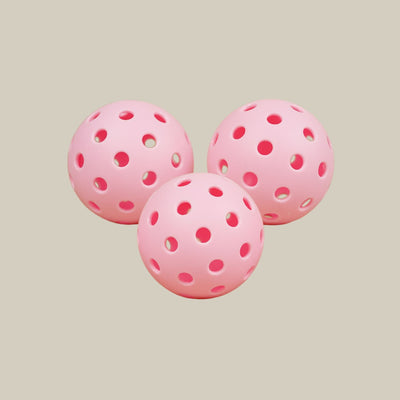 Breast Cancer Awareness Pink Pickleballs — Set of 3