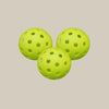 Green Hybrid Pickleballs - Set of 3
