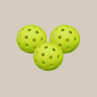 Green Hybrid Pickleballs — Set of 3