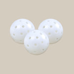 Recess Pickleball Balls White Outdoor Pickleballs — Set of 3
