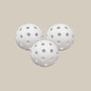 White Hybrid Pickleballs - Set of 3