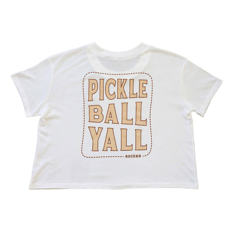 Recess Pickleball Out West Crop Tee