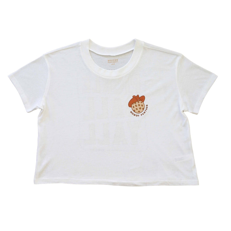 Recess Pickleball Out West Crop Tee