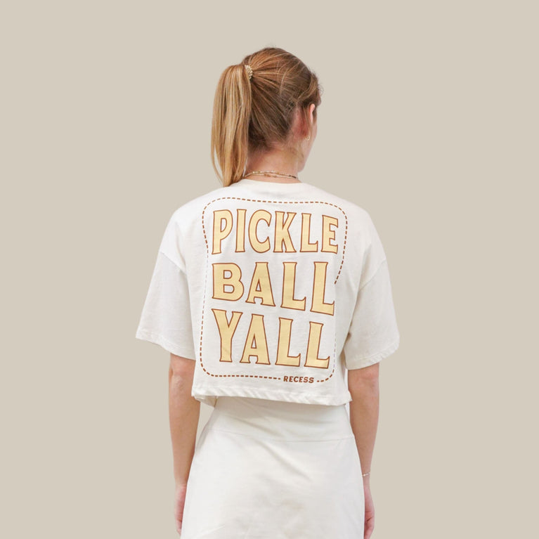Recess Pickleball Out West Crop Tee