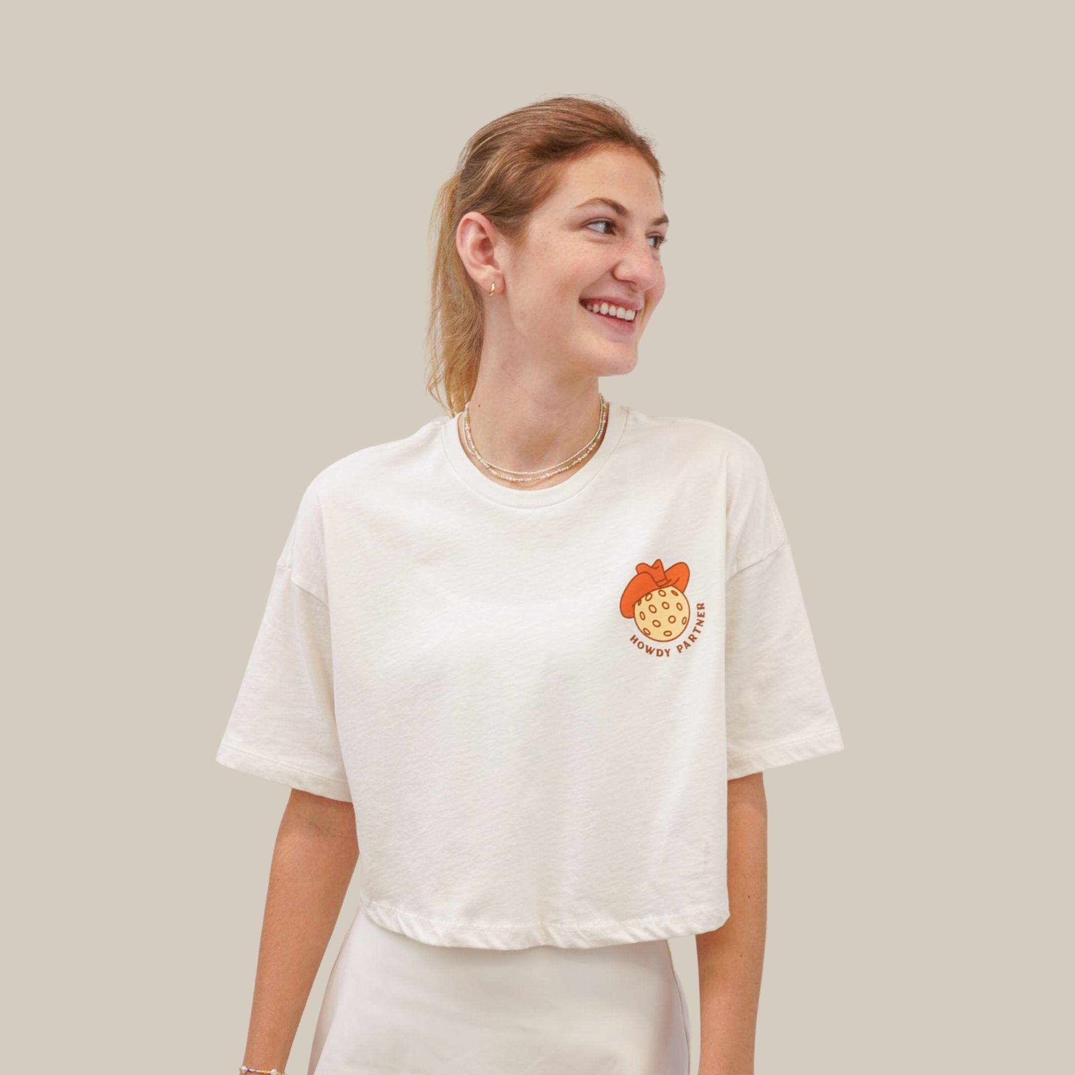 Recess Pickleball Out West Crop Tee