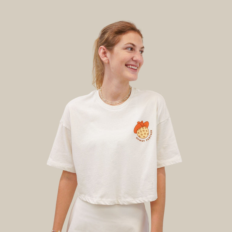 Recess Pickleball Out West Crop Tee